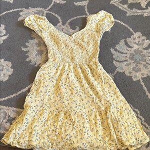 Hollister Floral Print Dress in Sunny Yellow
